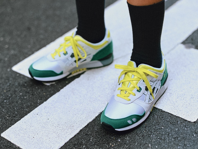 Green white and yellow Gel-Lyte™ III shoe