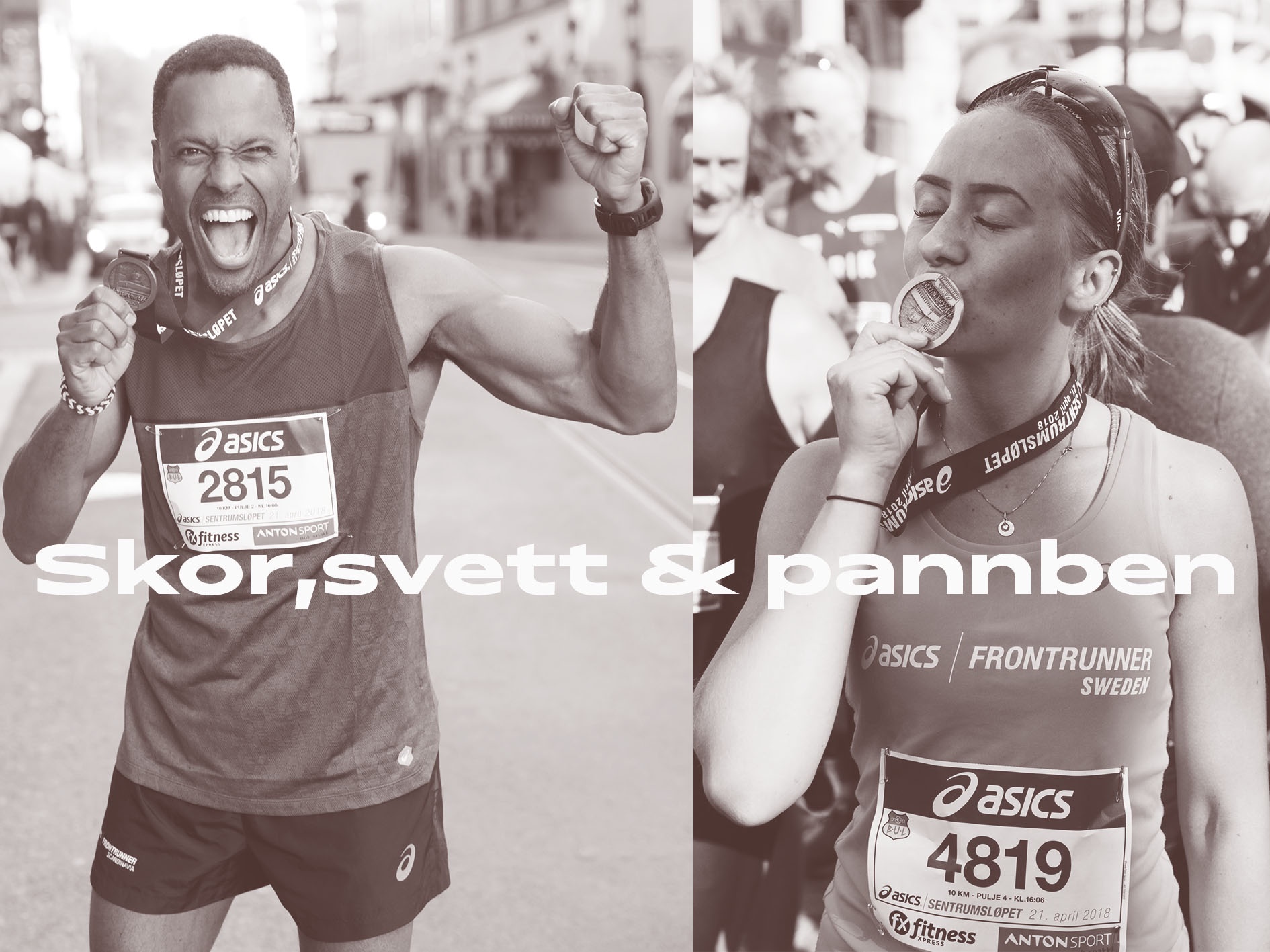 Skor,svett,pannben