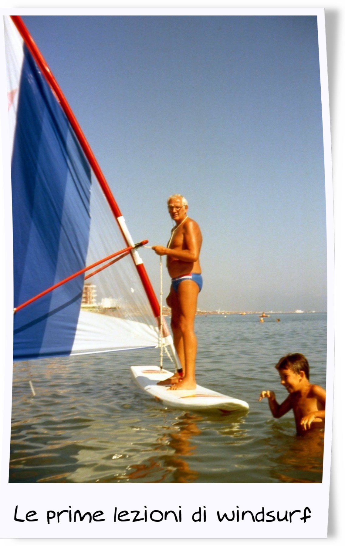 Il mio babbo in surf e io che cerco di imparare