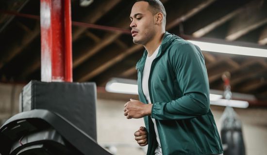 indoor training on the treadmill for runners