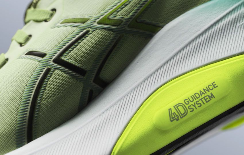 Up close tech shot of the Kayano 31 showing the 4D guidance system