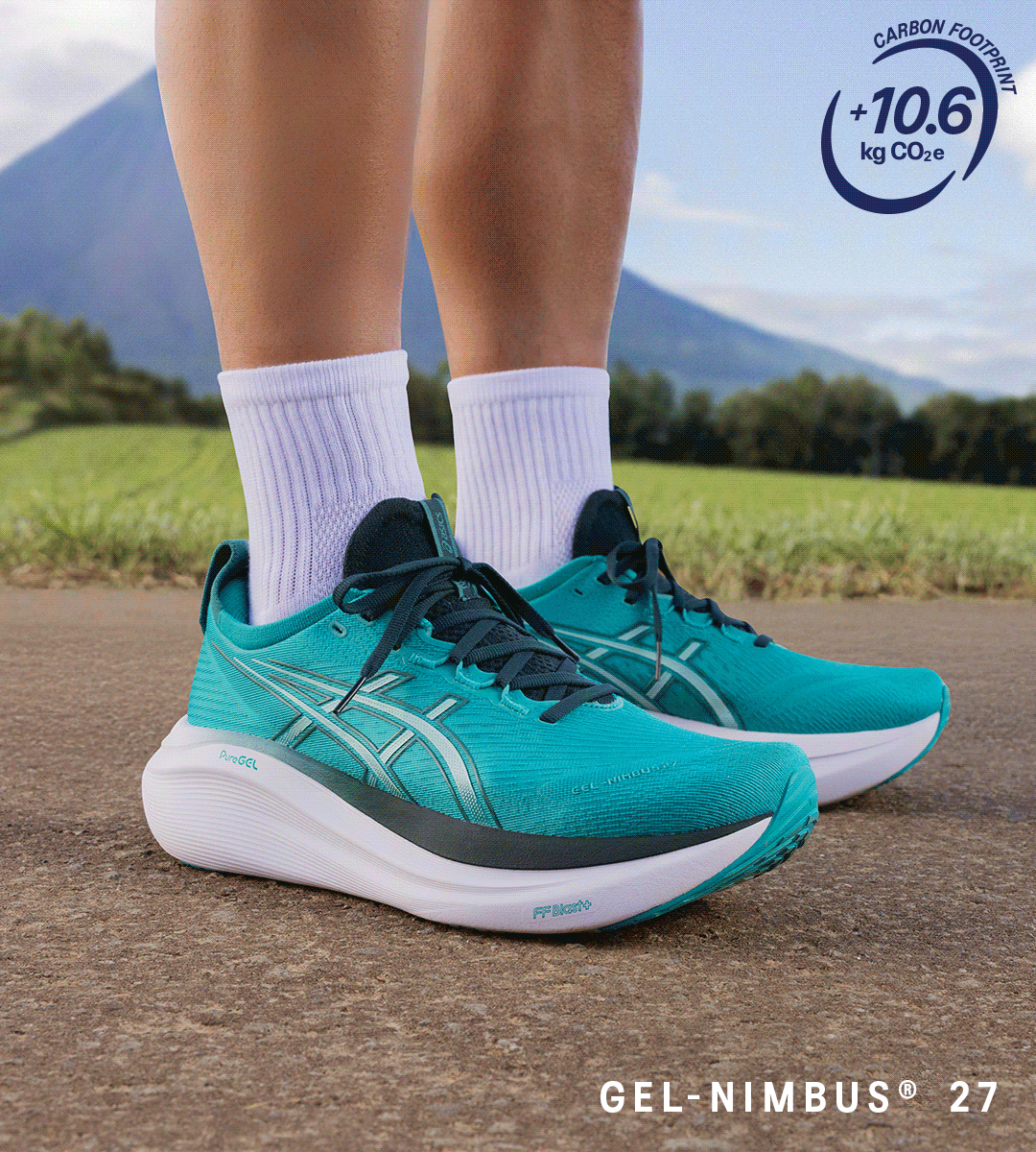 GIF of several shoes that feature Carbon Footprint Icon