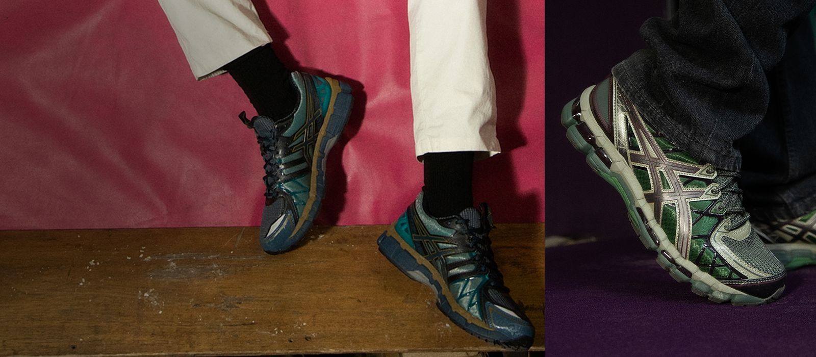 Close up on sportstyle shoes