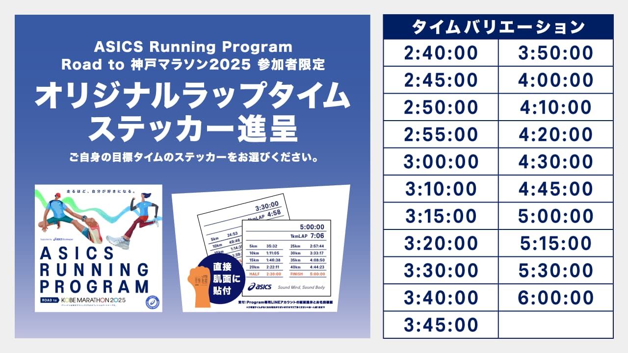 オリジナルラップタイムステッカー進呈