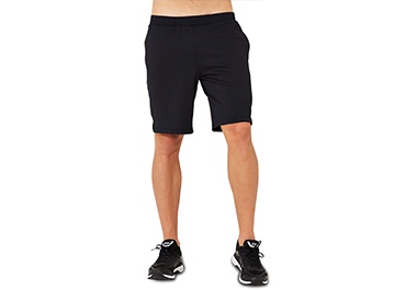 Black men’s workout shorts.