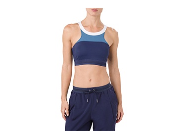 Women's blue sports bra