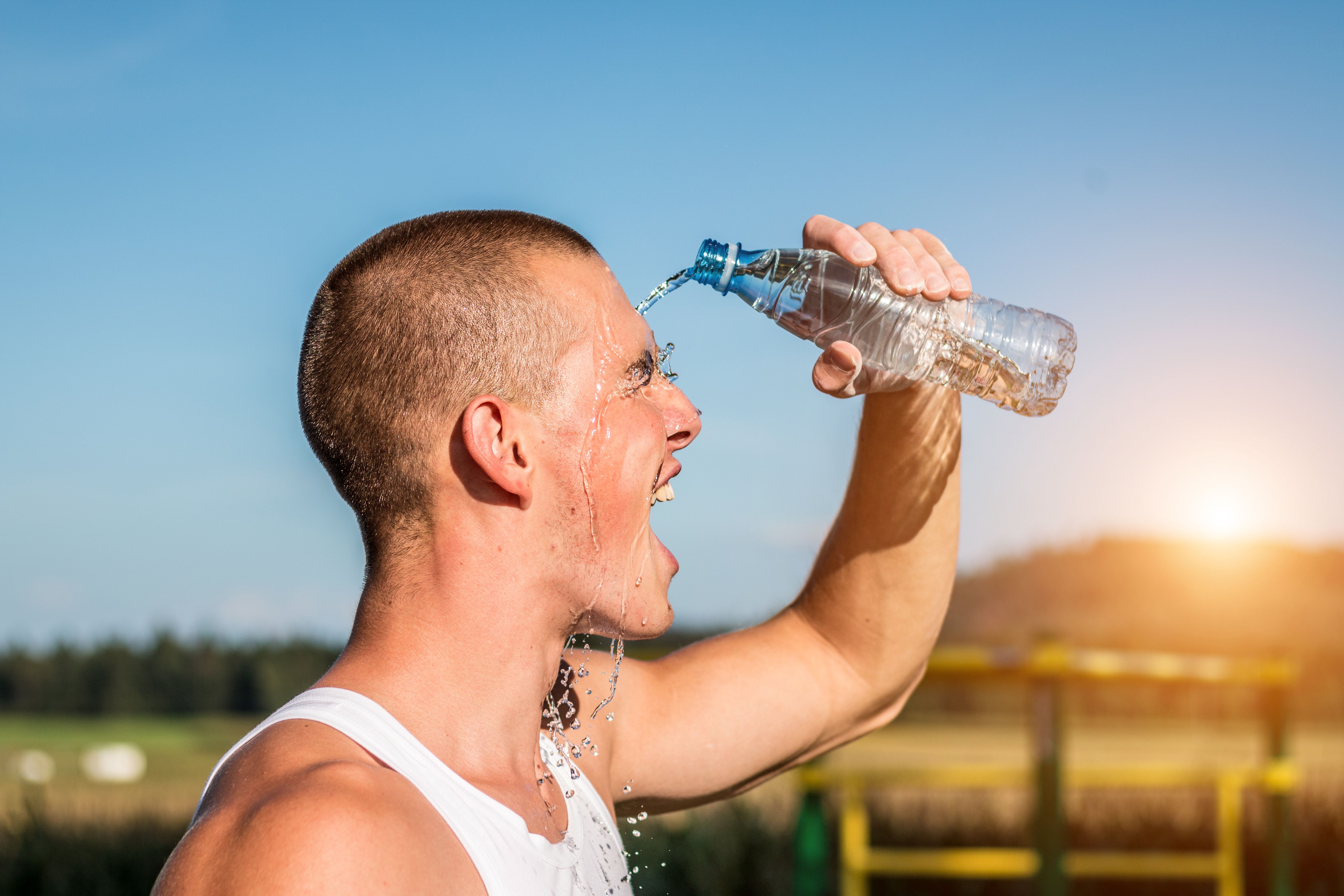 poor water on yourself to cool down while running