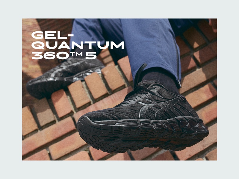 GEL-QUANTUM 360™ 5 black men's sport style sneaker. 
