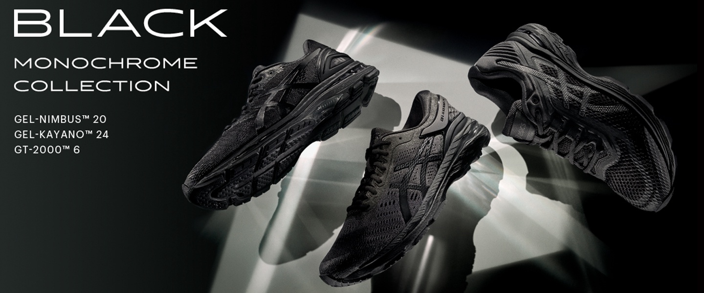 The Monochrome Collection for All Black Running Shoes | ASICS US