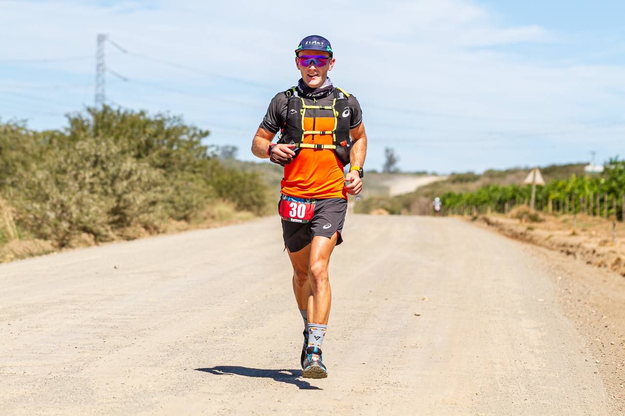 Matt Healy running at Addo Elephant Trail Run