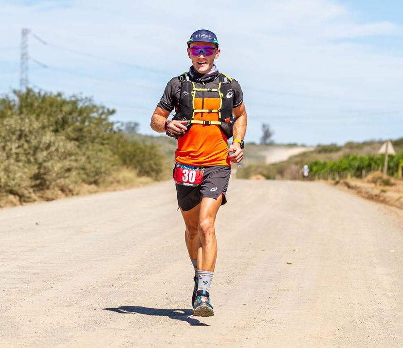 Matt Healy running at Addo Elephant Trail Run