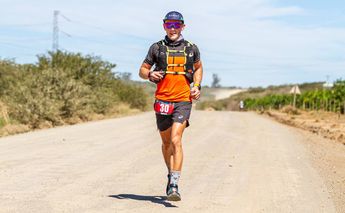 Matt Healy running at Addo Elephant Trail Run