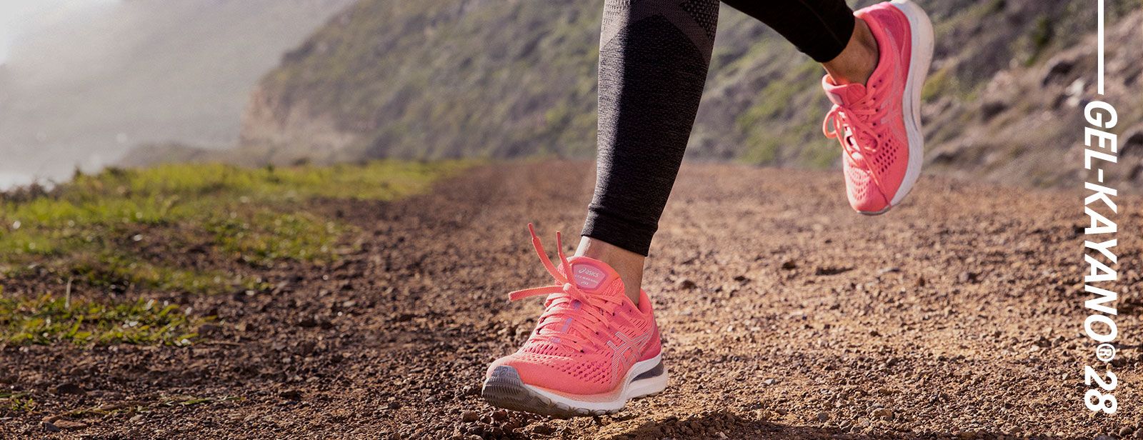 Woman running in GEL Kayano 28