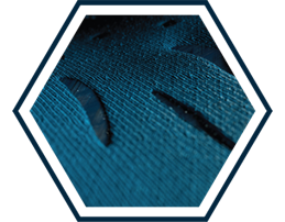 Closeup of breathable mesh material.