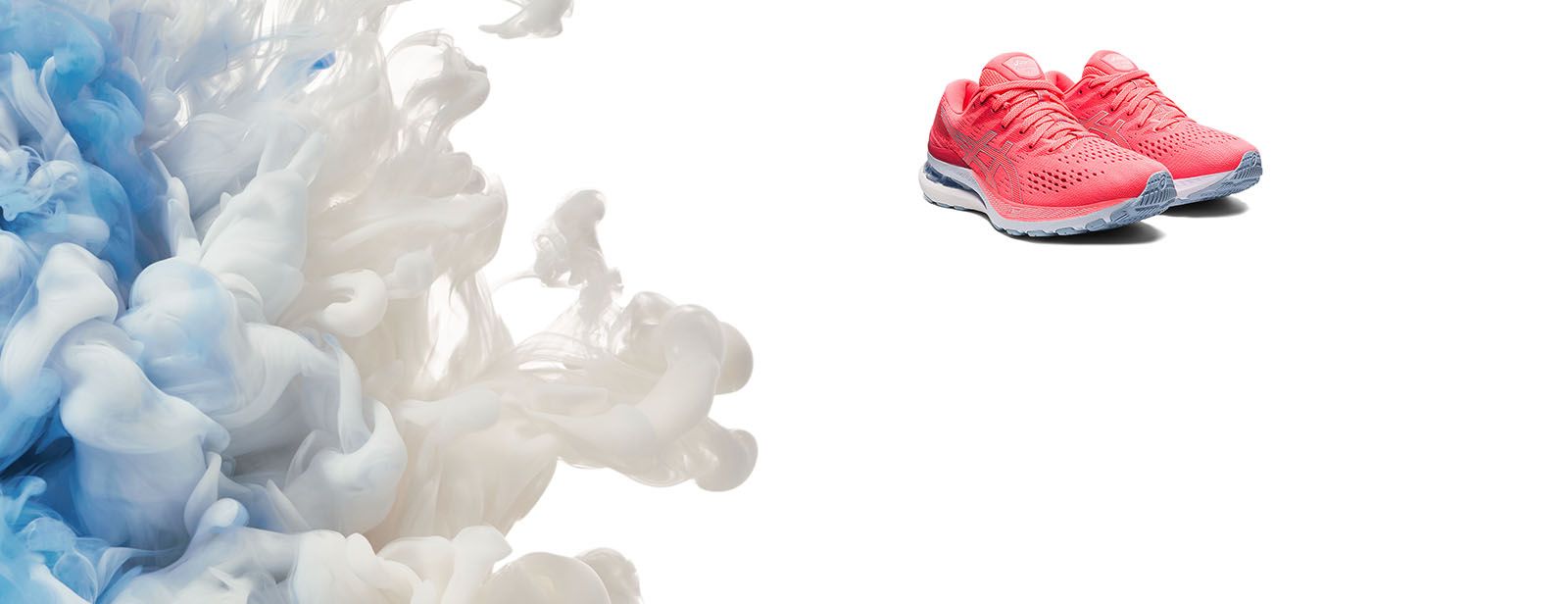 Representational image of PET bottle pellets and a pair of ASICS sneakers.