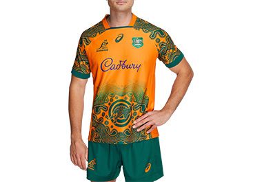 Australia Rugby Wallabies ARU Official Kids LS Classic Rugby Shirt New 