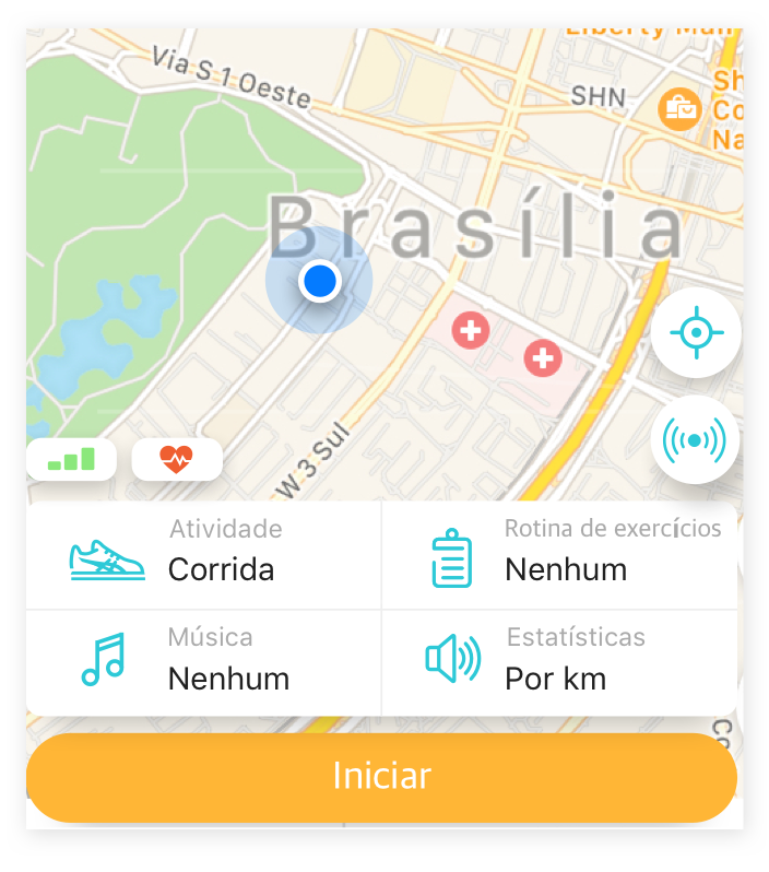 brazil map in the runkeeper app