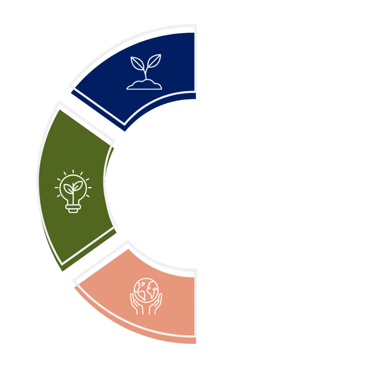 Decorative half circle image